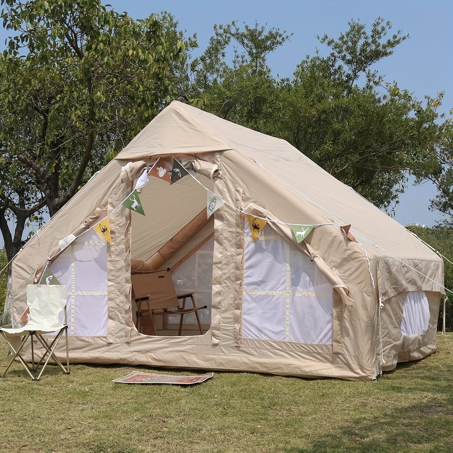 Inflatable Waterproof Camping Tent for 4-6 People