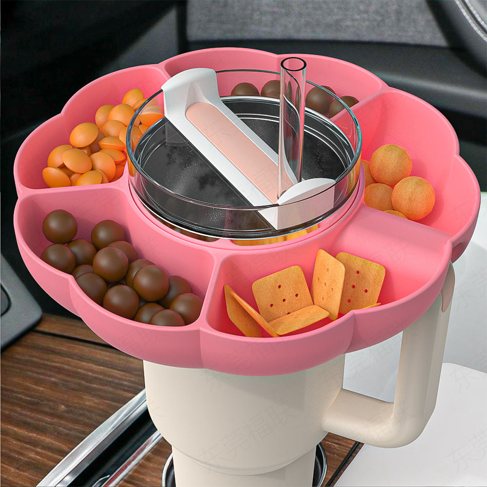 Handheld Silicone Snack and Drink Tray