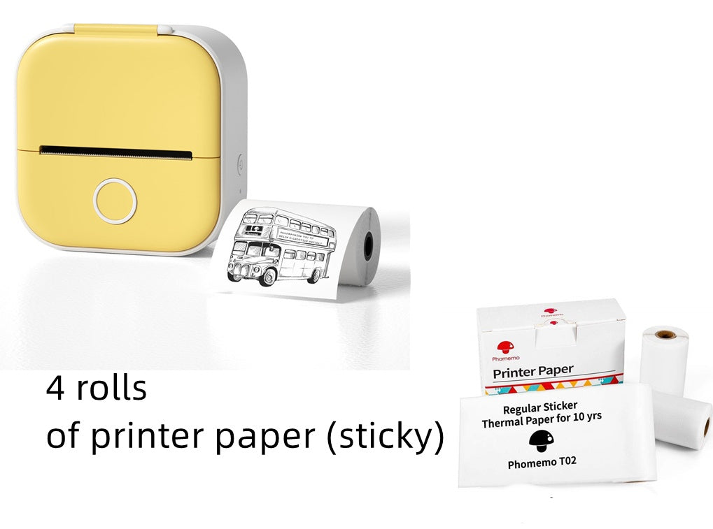 Portable Mini Bluetooth Thermal Label and Photo Printer for Home and Students