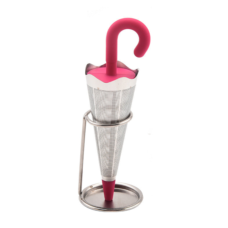 Creative Umbrella Silicone Stainless Steel Tea Strainer