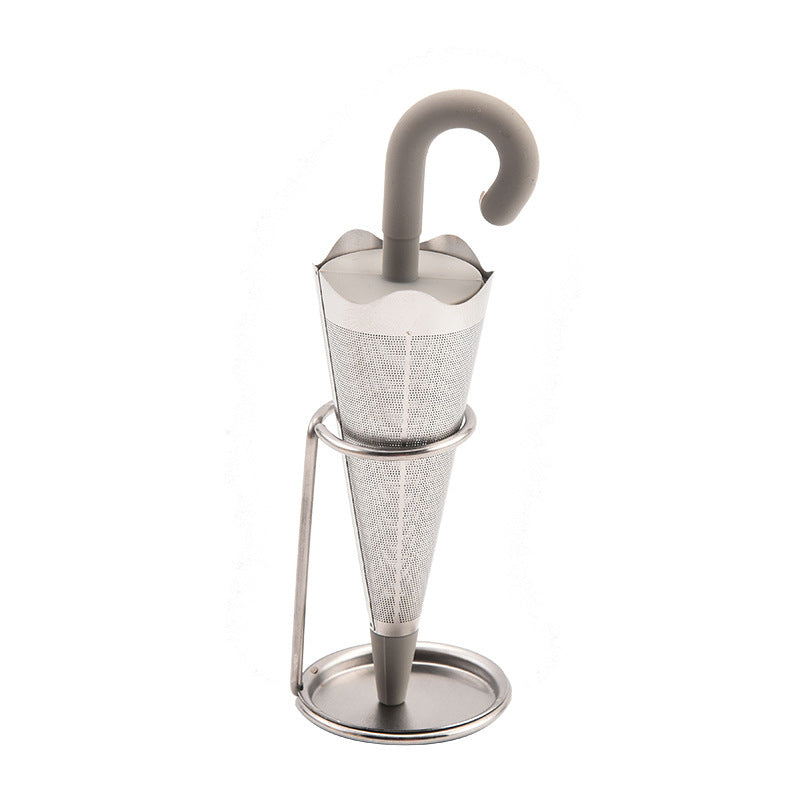 Creative Umbrella Silicone Stainless Steel Tea Strainer