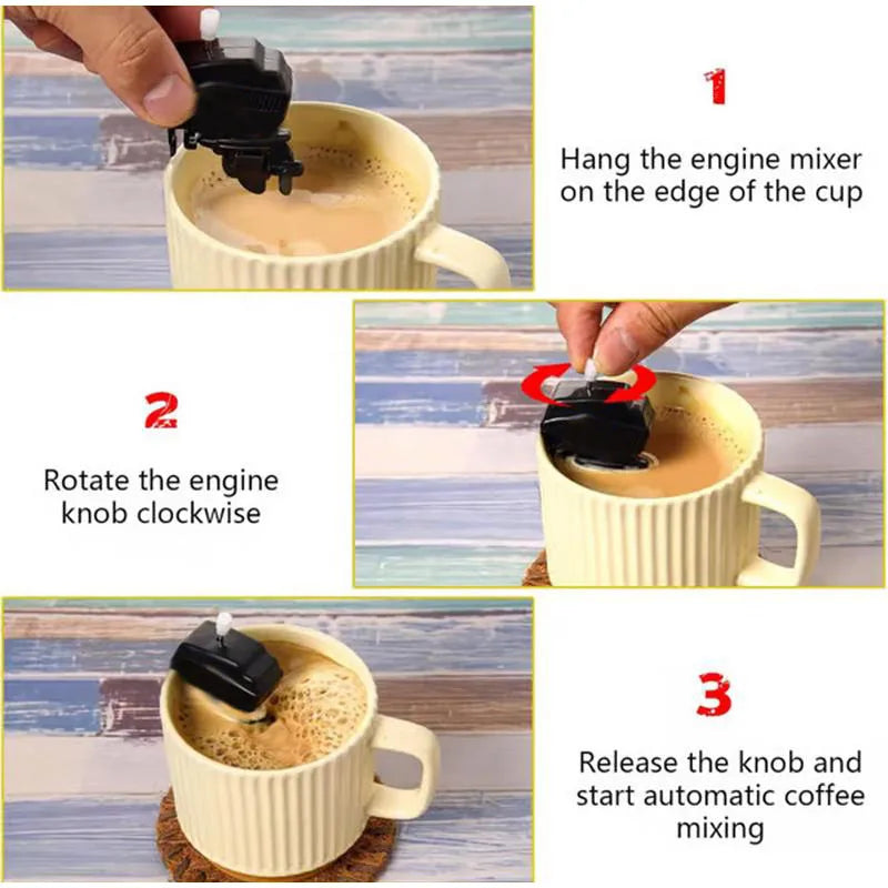 Fun Boat Motor Coffee Mixer Gadget