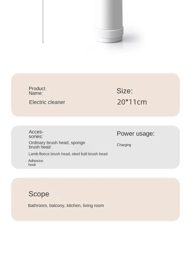 Electric Automatic Cleaning Brush Tool