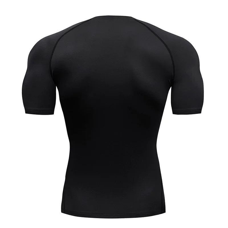 Quick-Dry Mens Compression Tee for Fitness & Running