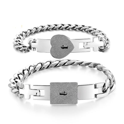 Unique Lovers Heart Lock Bracelets