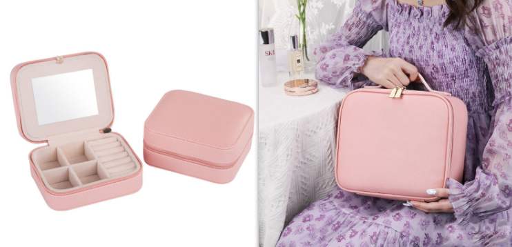 Smart Travel Makeup Bag with LED and Mirror