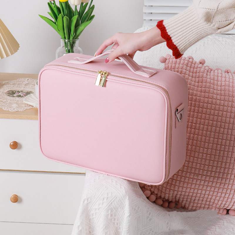 Smart Travel Makeup Bag with LED and Mirror