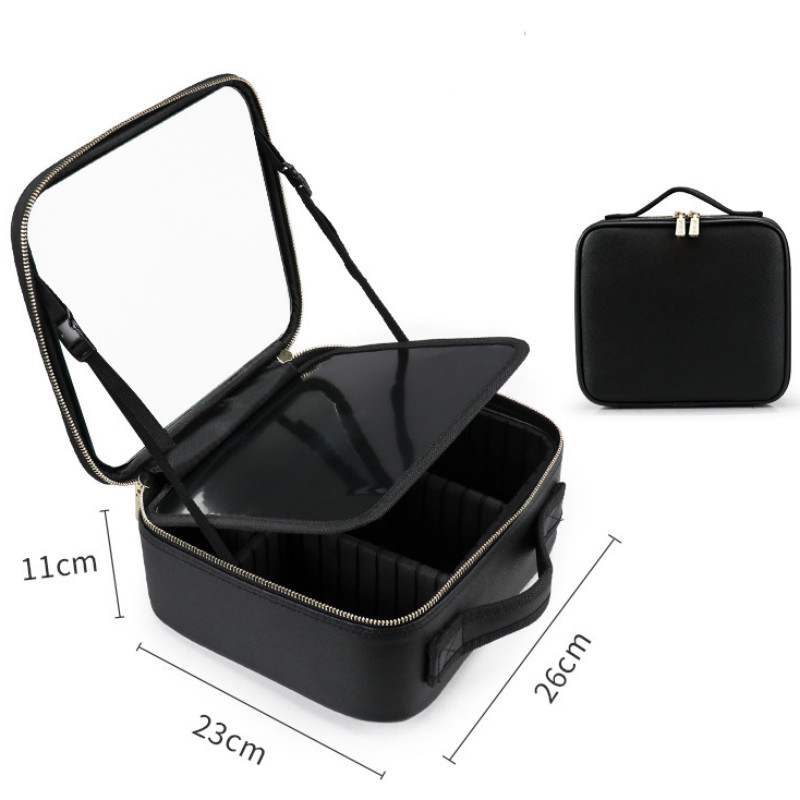 Smart Travel Makeup Bag with LED and Mirror