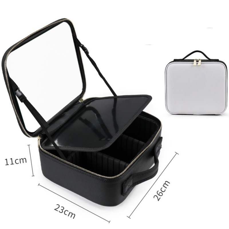 Smart Travel Makeup Bag with LED and Mirror