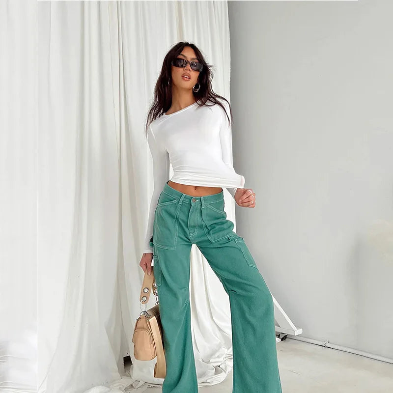 Long Sleeve Slim Fit Casual Tee For Women