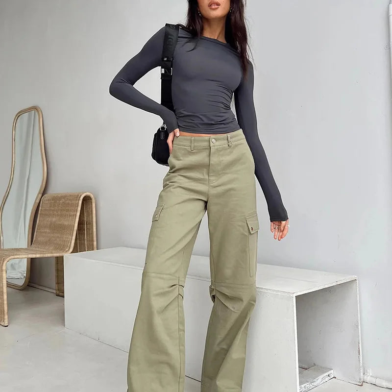 Long Sleeve Slim Fit Casual Tee For Women