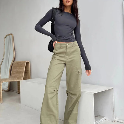 Long Sleeve Slim Fit Casual Tee For Women