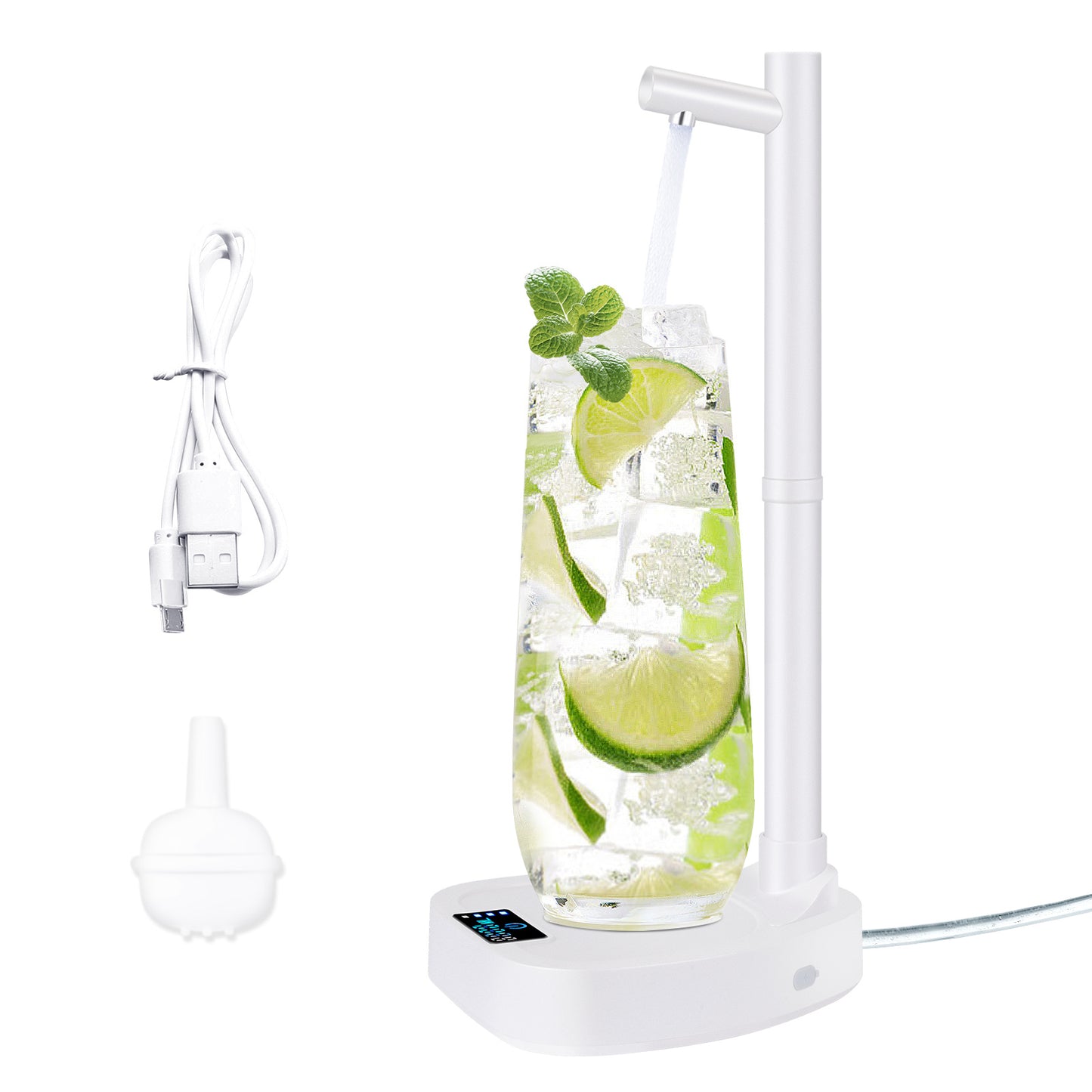 Automatic Water Dispenser with Rechargeable Battery and Stand for Bottles