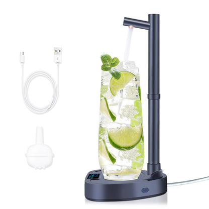 Automatic Water Dispenser with Rechargeable Battery and Stand for Bottles